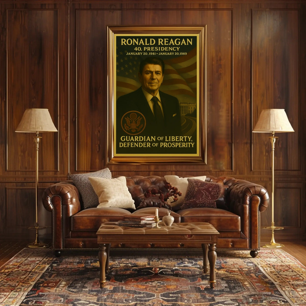 Ronald Reagan Tribute Historical Presidential Poster