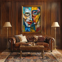 Futuristic Cityscape with Neon Lights Poster