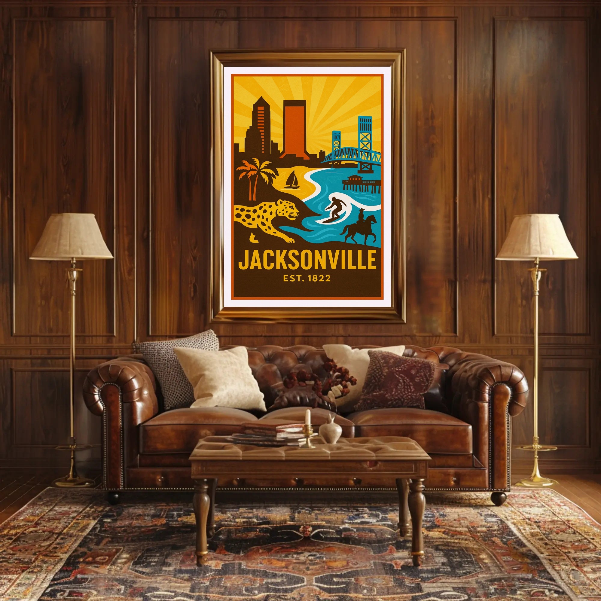 Jacksonville Established 1822 Poster PosterGoat