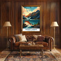 Kenai Fjords Scenic Art Print National Park Poster