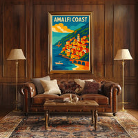 Amalfi Coast Travel Poster Museum Quality Art Print