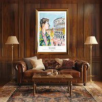 Contemporary Rome Illustration Poster PosterGoat