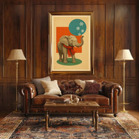 Winter Elephant Poster