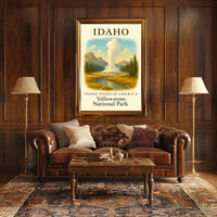 Yellowstone National Park Scenic Poster Idaho Print