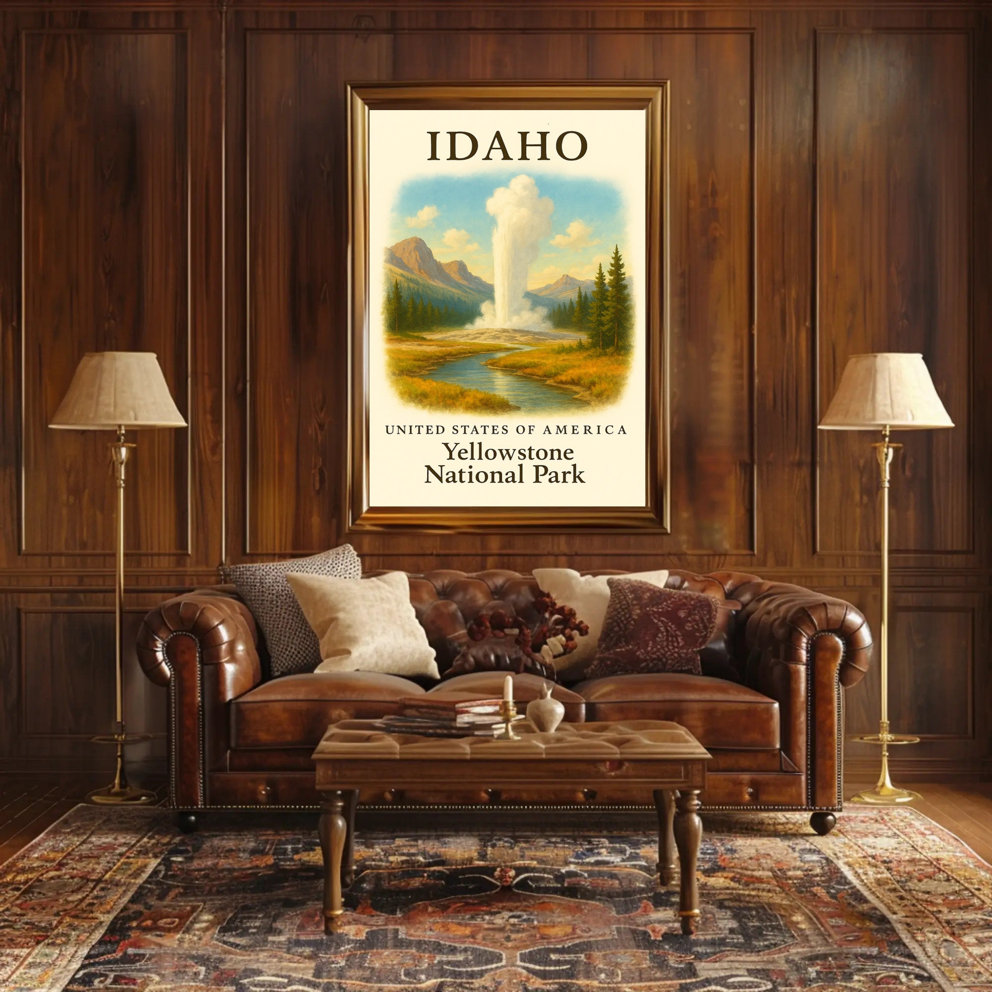 Yellowstone National Park Scenic Poster Idaho Print