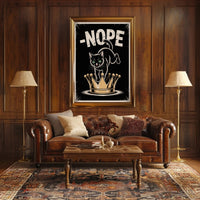 Cheeky Black Cat On Golden Crown Animal Poster
