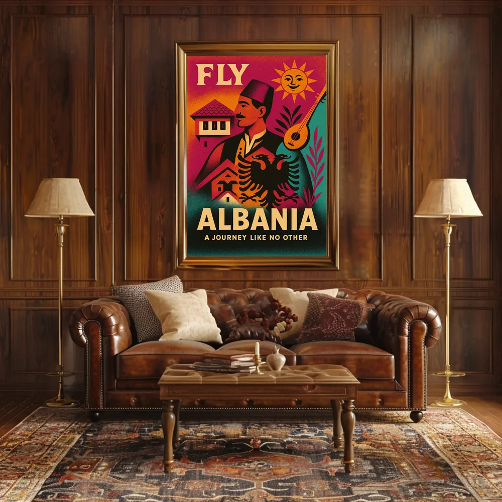 Travel to Vibrant Albania Artistic Cultural Heritage Poster PosterGoat