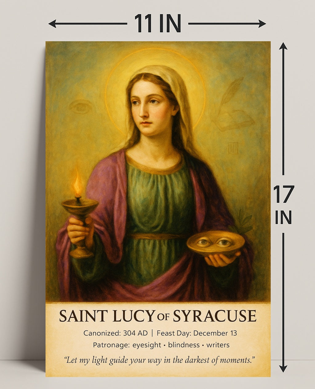 Saint Lucy of Syracuse Poster PosterGoat