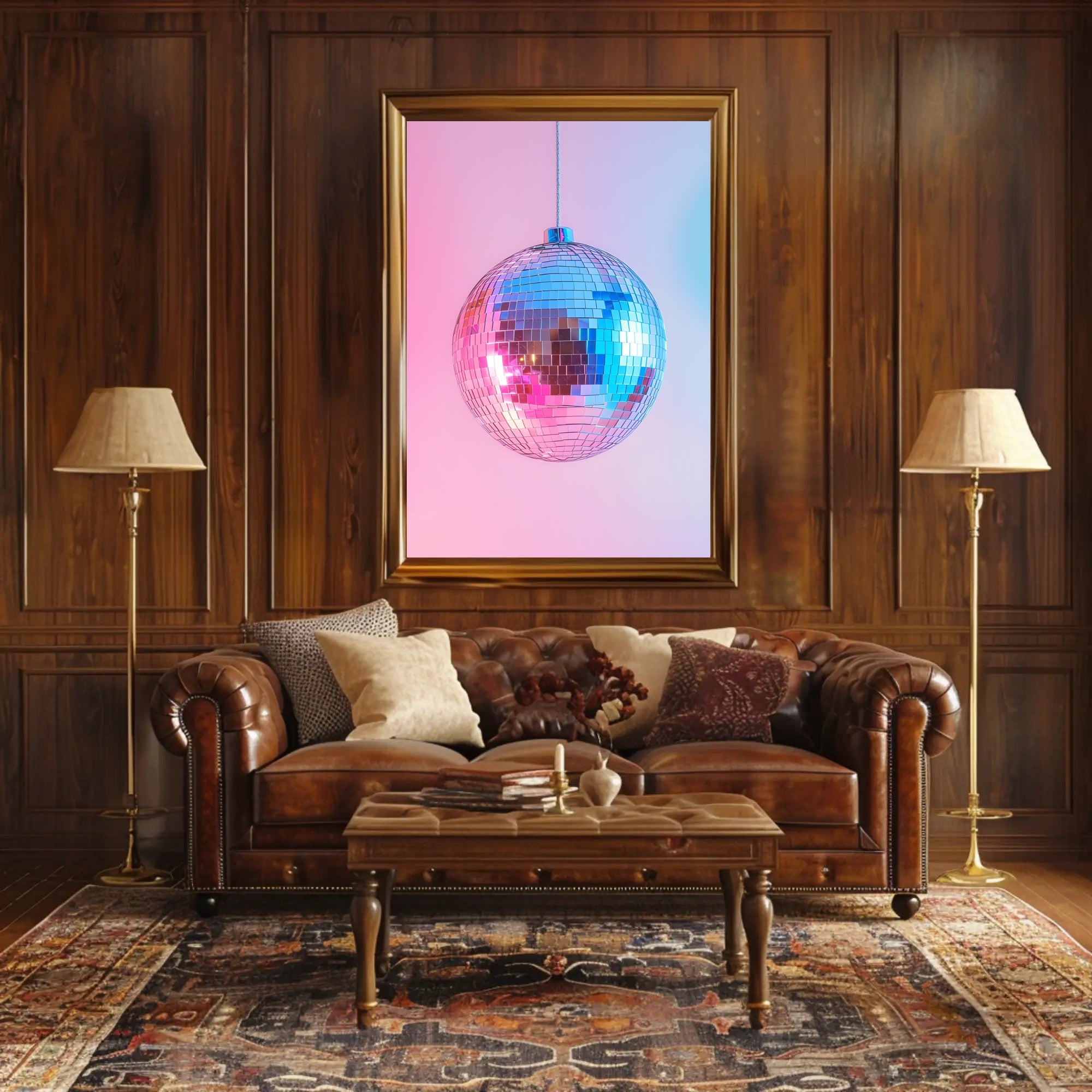 Disco Ball Extravaganza: Retro Nightlife Music or Concert Poster PosterGoat