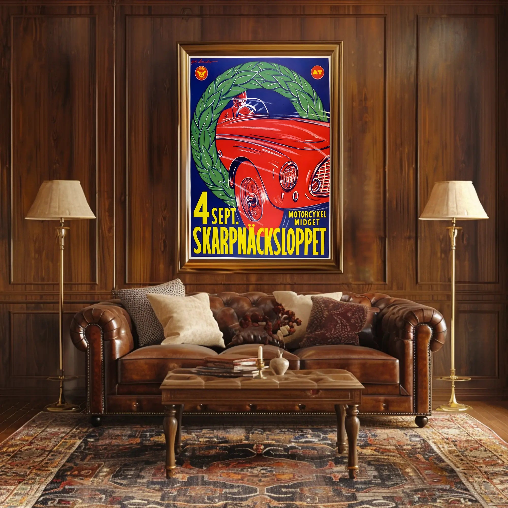 Skarpnäcksloppet Motorcykel and Midget Race Poster