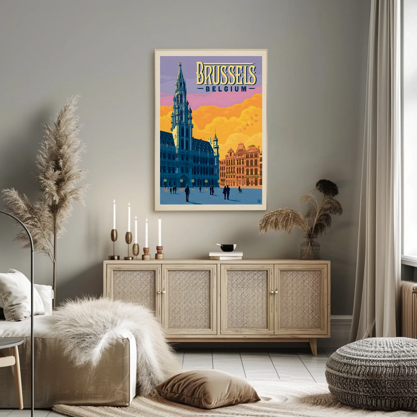 Vintage Poster Brussels Belgium
