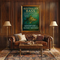 Adventure in Aussie Waters Australian Bass Poster