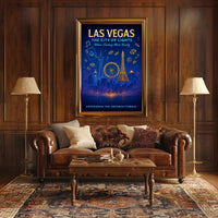 Las Vegas Neon Nightlife Urban Cityscape Poster