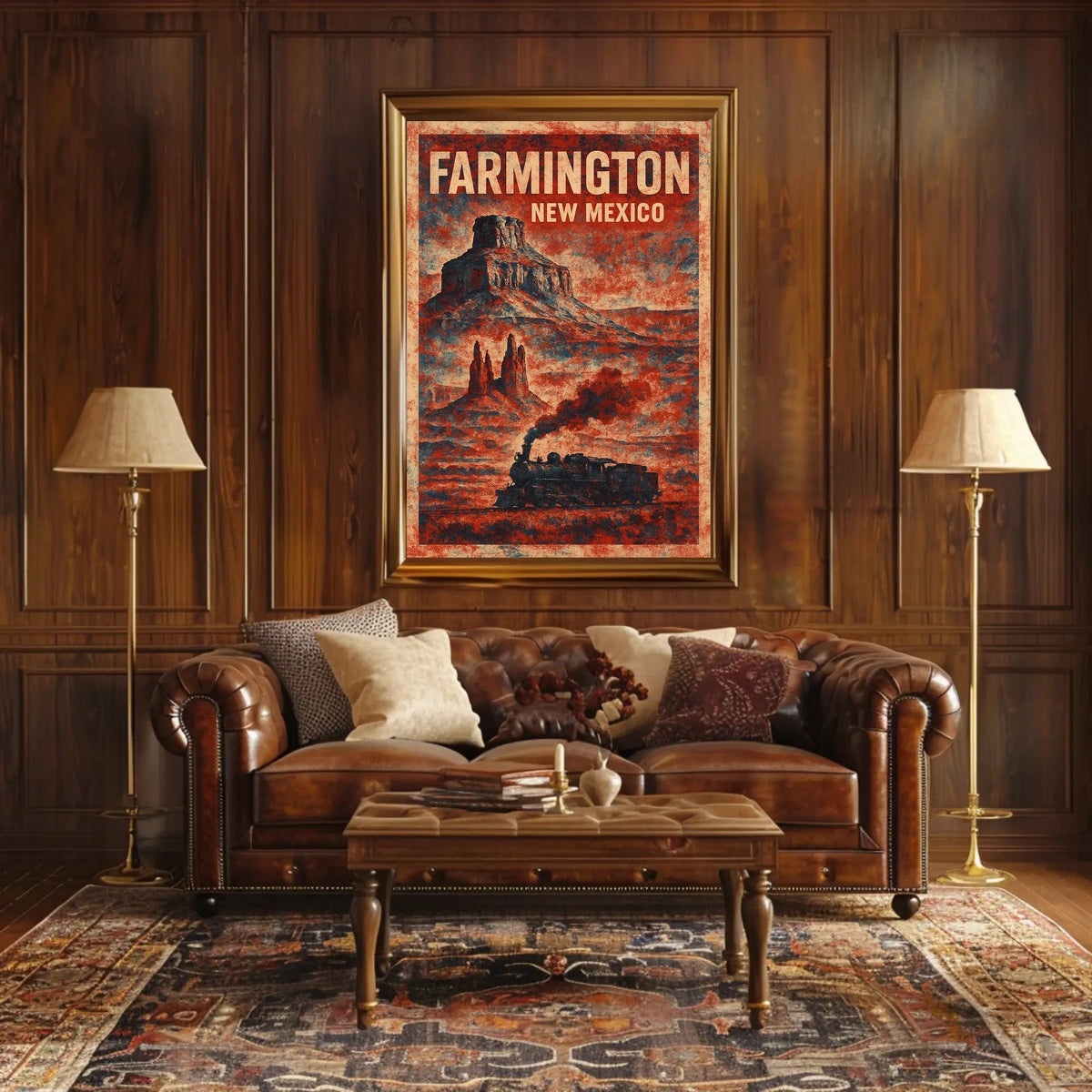 Farmington New Mexico Vintage Travel Retro Collector Poster