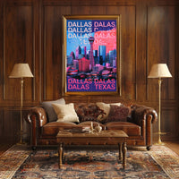 Vibrant Dallas Skyline Poster