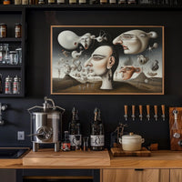 Surreal Dreamscape with Anthropomorphic Faces, Abstract or Artistic Poster