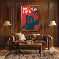 Brooklyn Bridge Urban Elegance: Modern Cityscape Poster