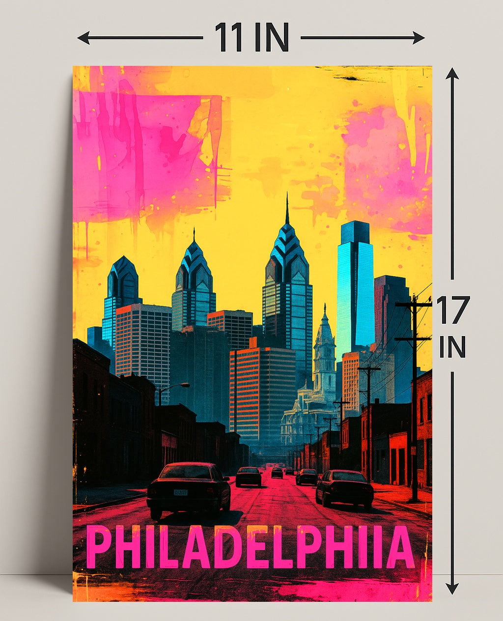 Philadelphia in Vibrant Colors Poster PosterGoat