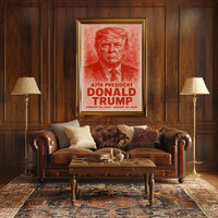 Trump Leadership Red Pop Art Patriotic Poster