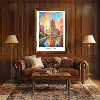 Sagrada Familia Vibrant Travel Poster PosterGoat