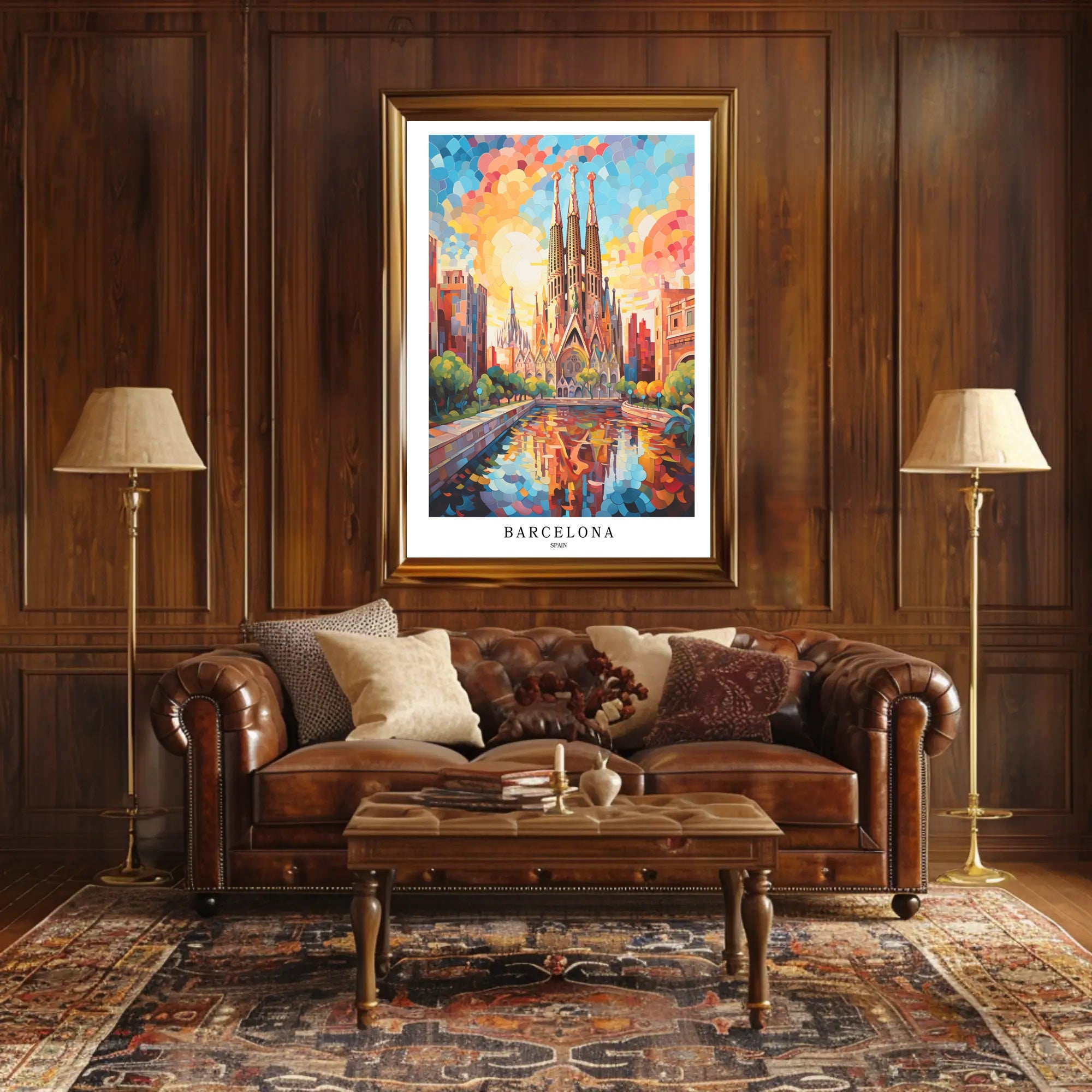 Sagrada Familia Vibrant Travel Poster PosterGoat