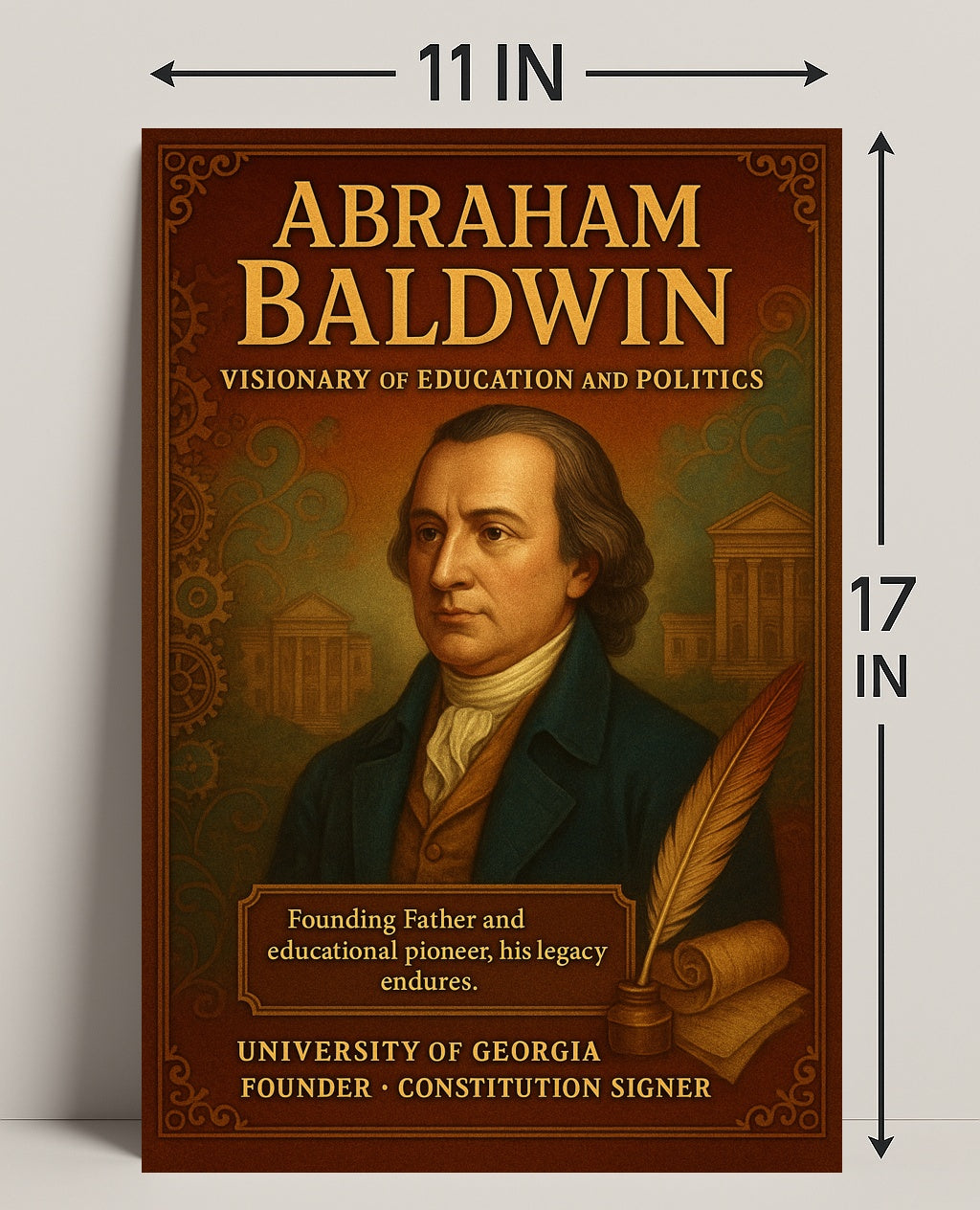 Abraham Baldwin Legacy Vintage Historical Poster