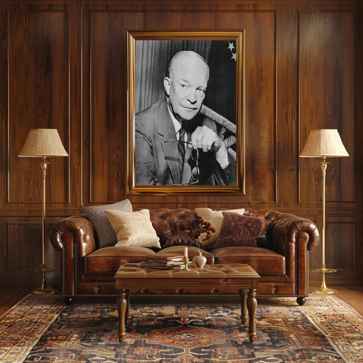 Black and White Portrait – Dwight D. Eisenhower Poster