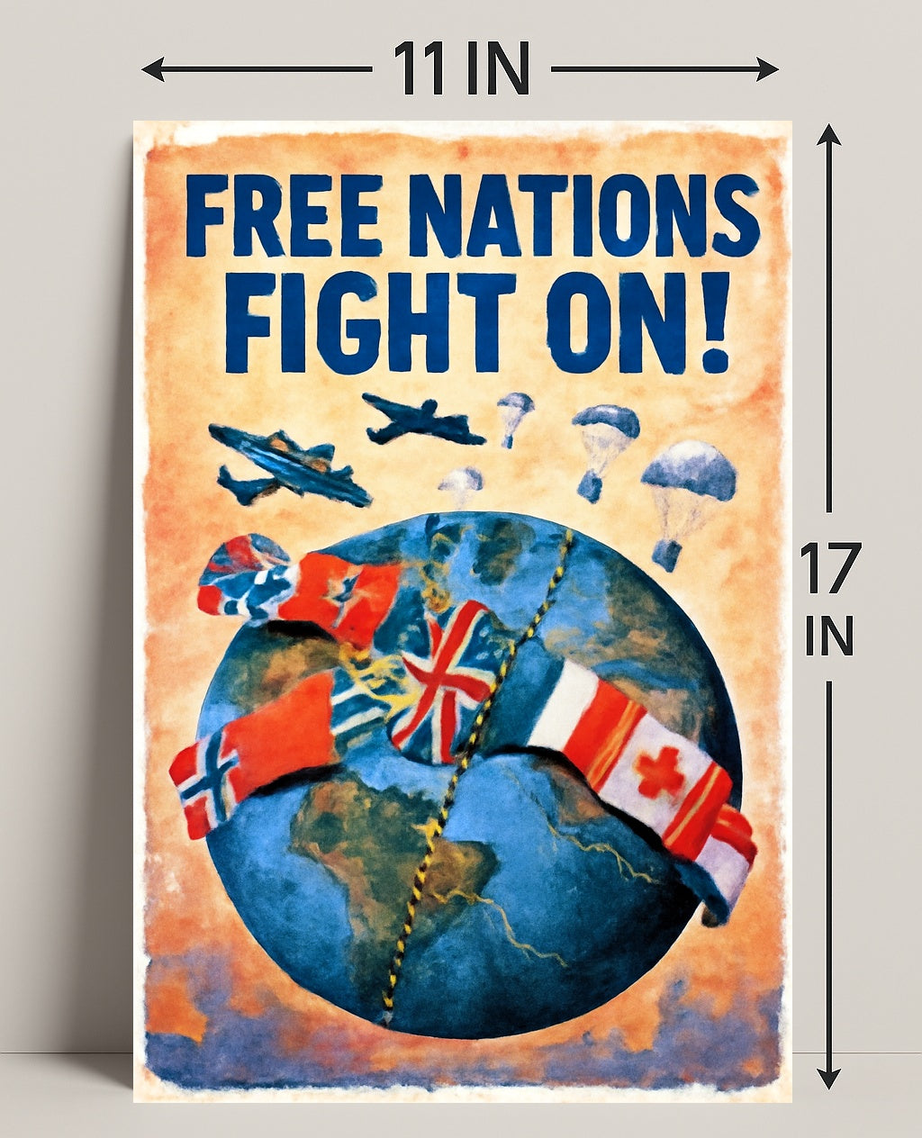 Free Nations Unite Poster PosterGoat