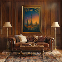 Dubai, UAE Where Modernity Meets Tradition Poster