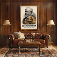 Benjamin Harrison 23rd President of the United States Reflections Poster
