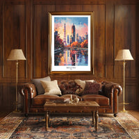 Beijing Skyline at Sunset: Urban or Cityscape Poster PosterGoat