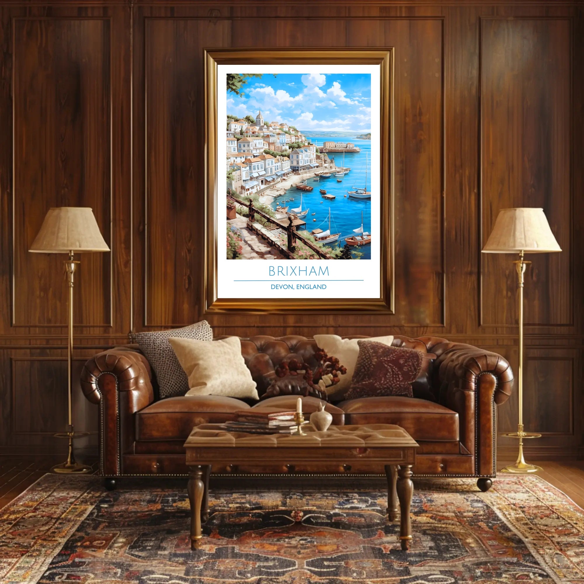 Scenic View of Brixham Poster