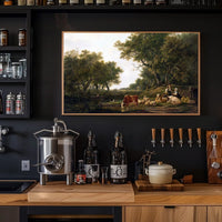 Idyllic European Countryside: Artistic Poster