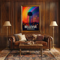 Bellevue Nebraska Scenic Minimalist Realism Poster