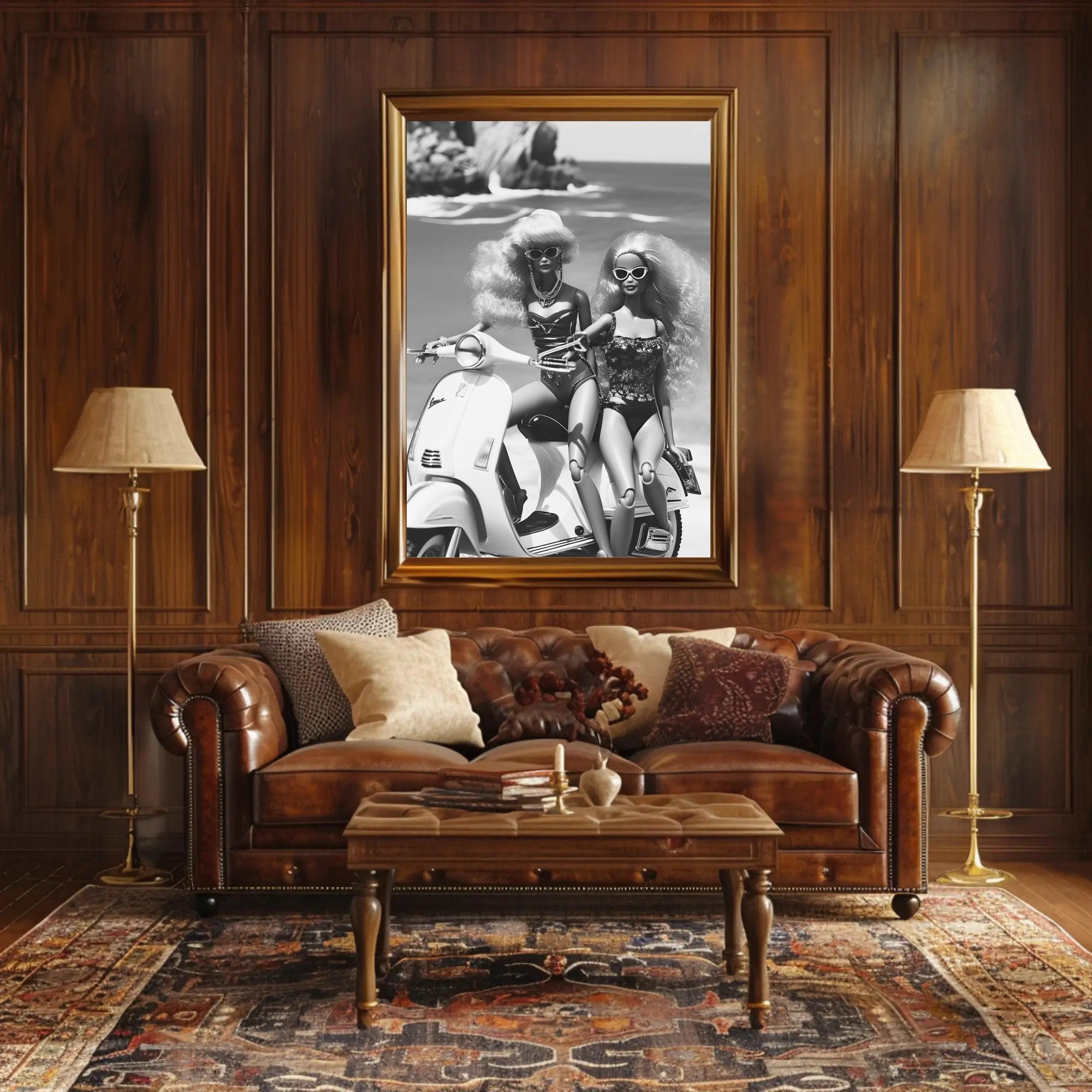 Stylish Summer Adventure Vintage Fashion Pop Culture Poster PosterGoat