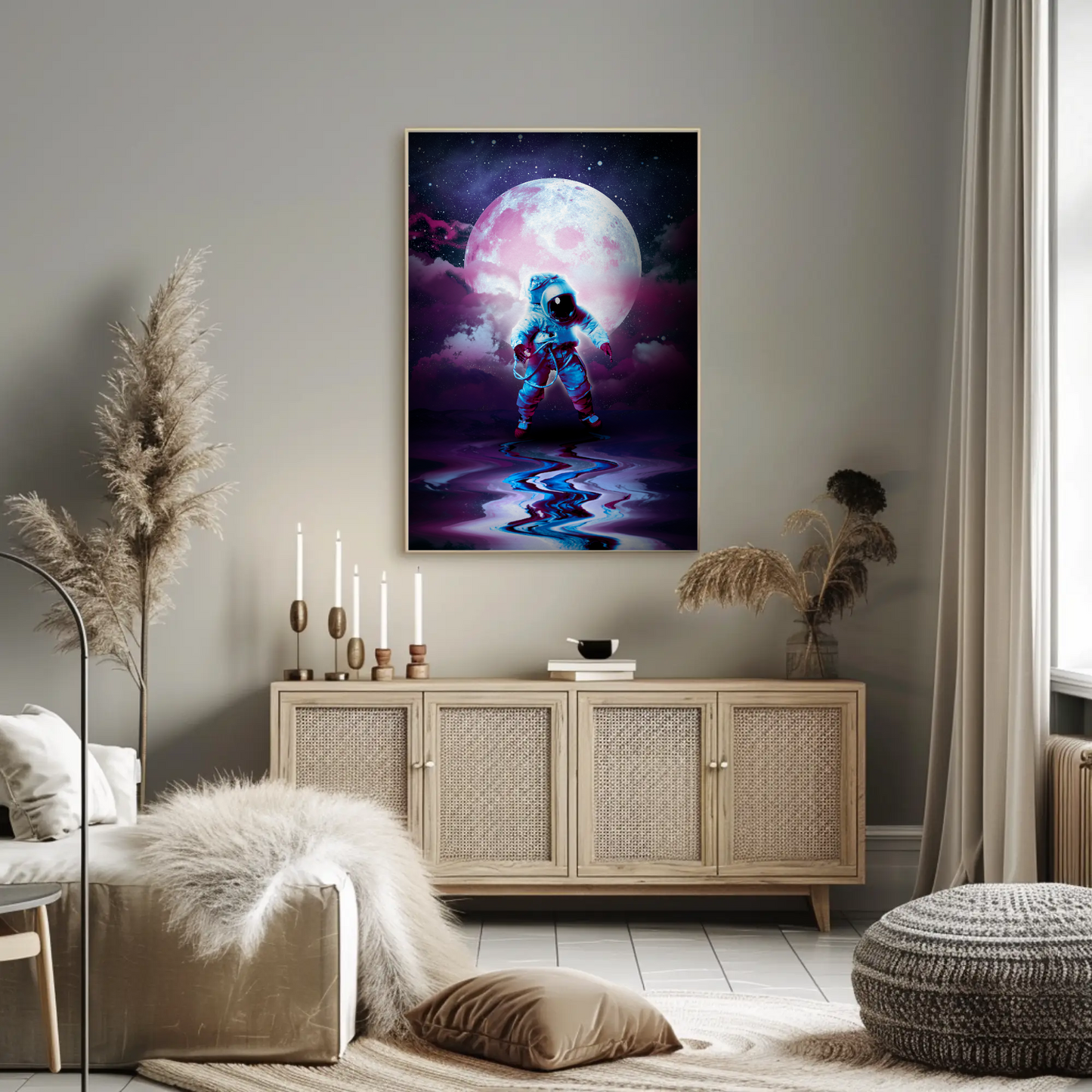 Water Astronaut Vintage Travel Poster