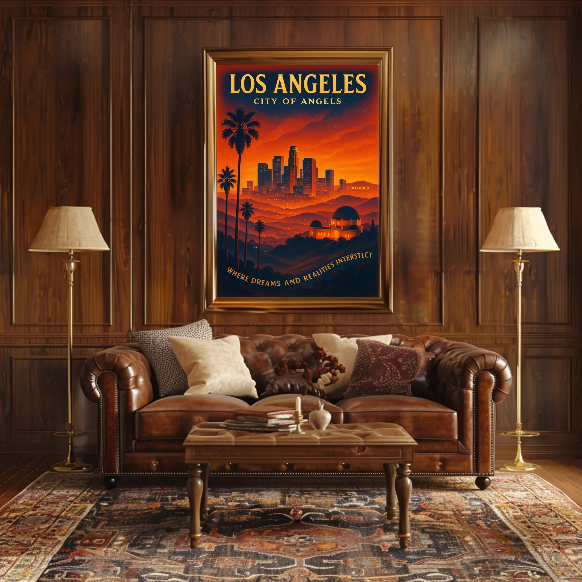 Los Angeles Dreamscape Vintage Travel Poster