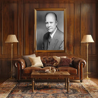Formal Black and White Portrait – Dwight D. Eisenhower Poster