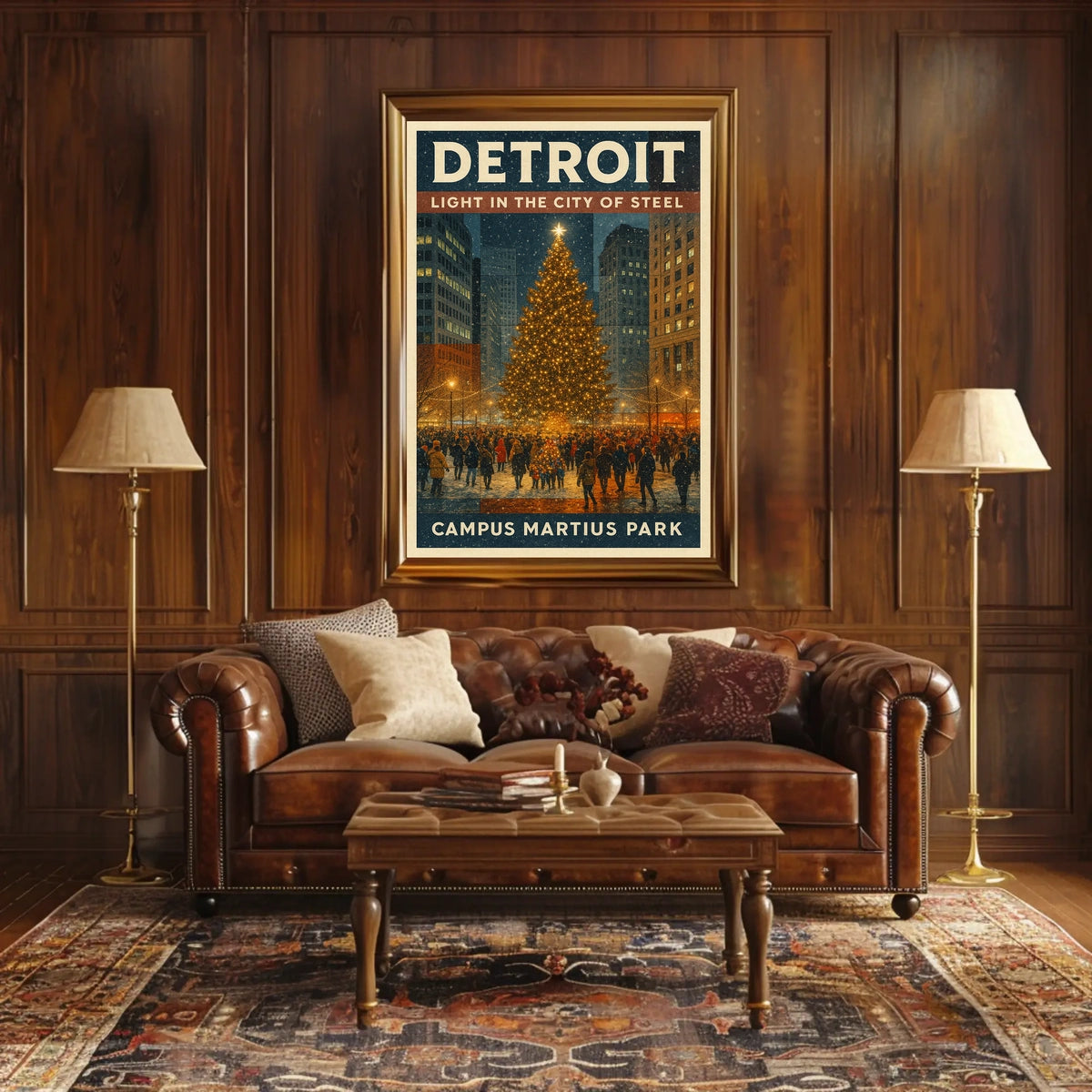 Detroit Light In The City Of Steel Poster