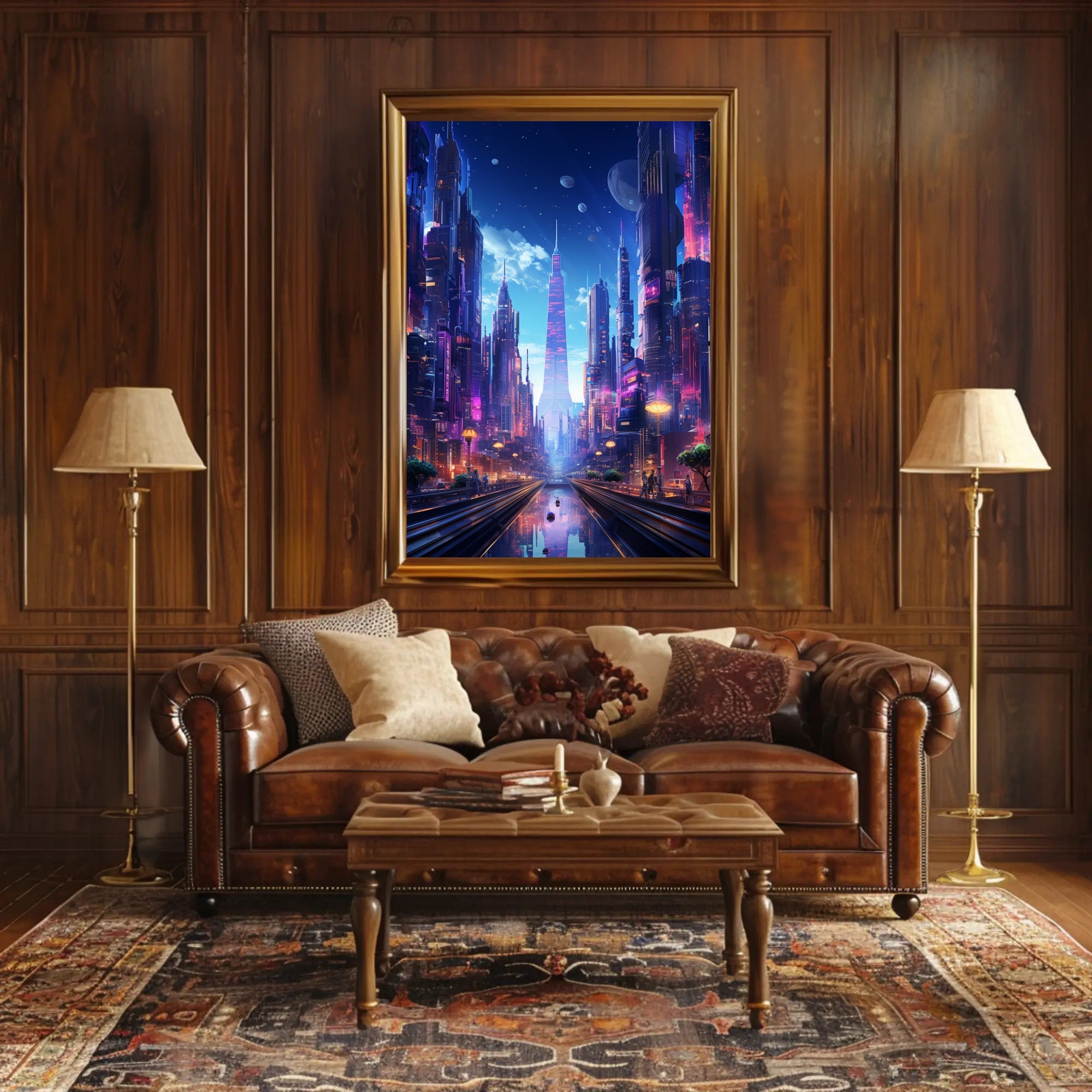 Futuristic Cityscape Poster
