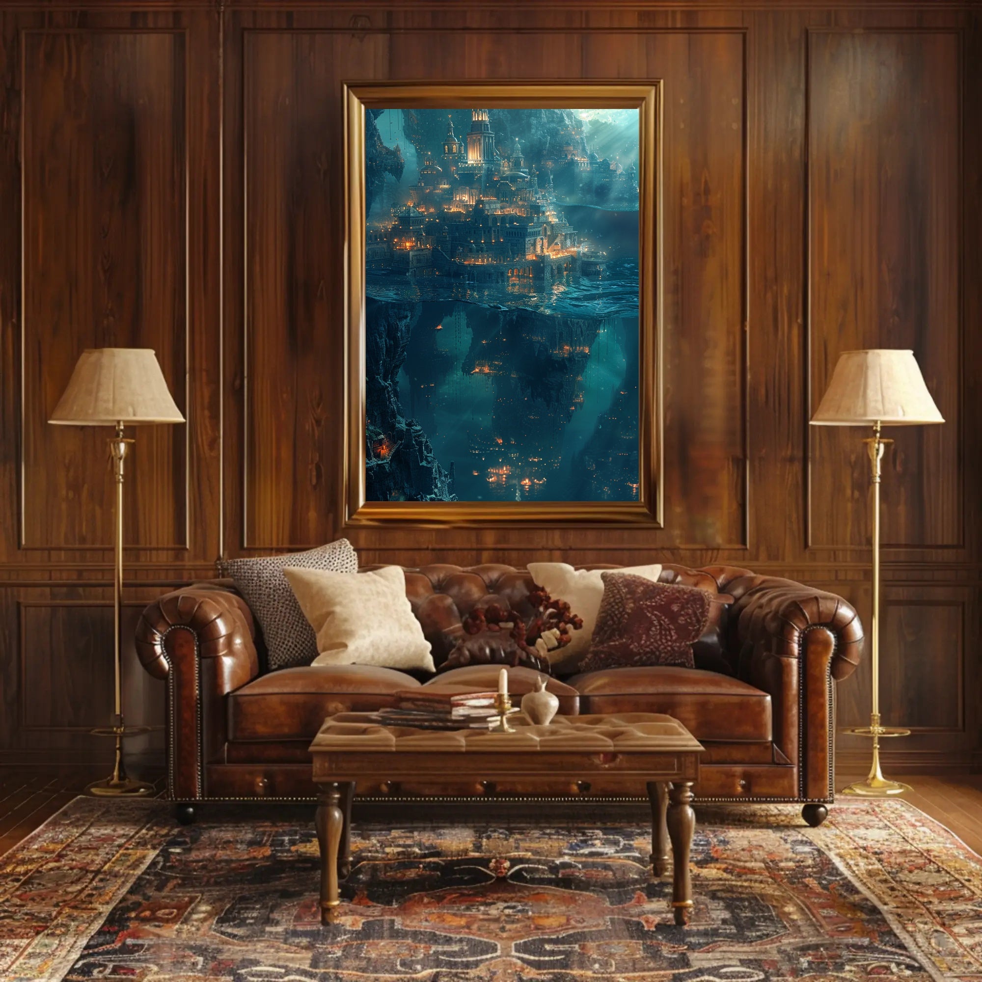 Underwater Atlantis Fantasy Art Poster PosterGoat