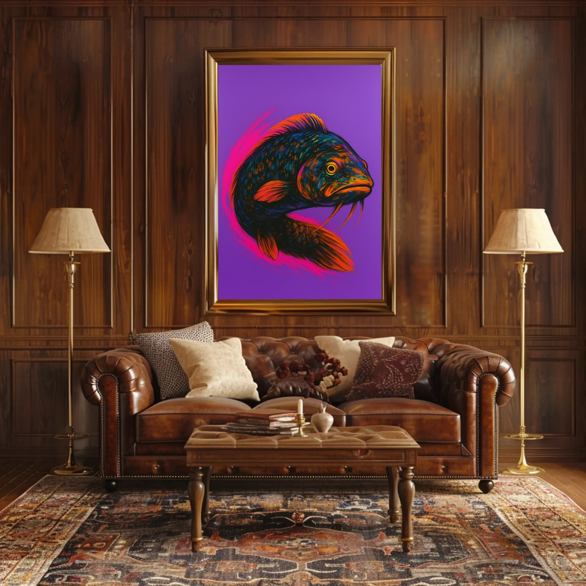 Vibrant Fish Portrait Poster