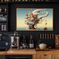 Surreal Castle Head Dreamscape - Fantasy or Mythology Poster