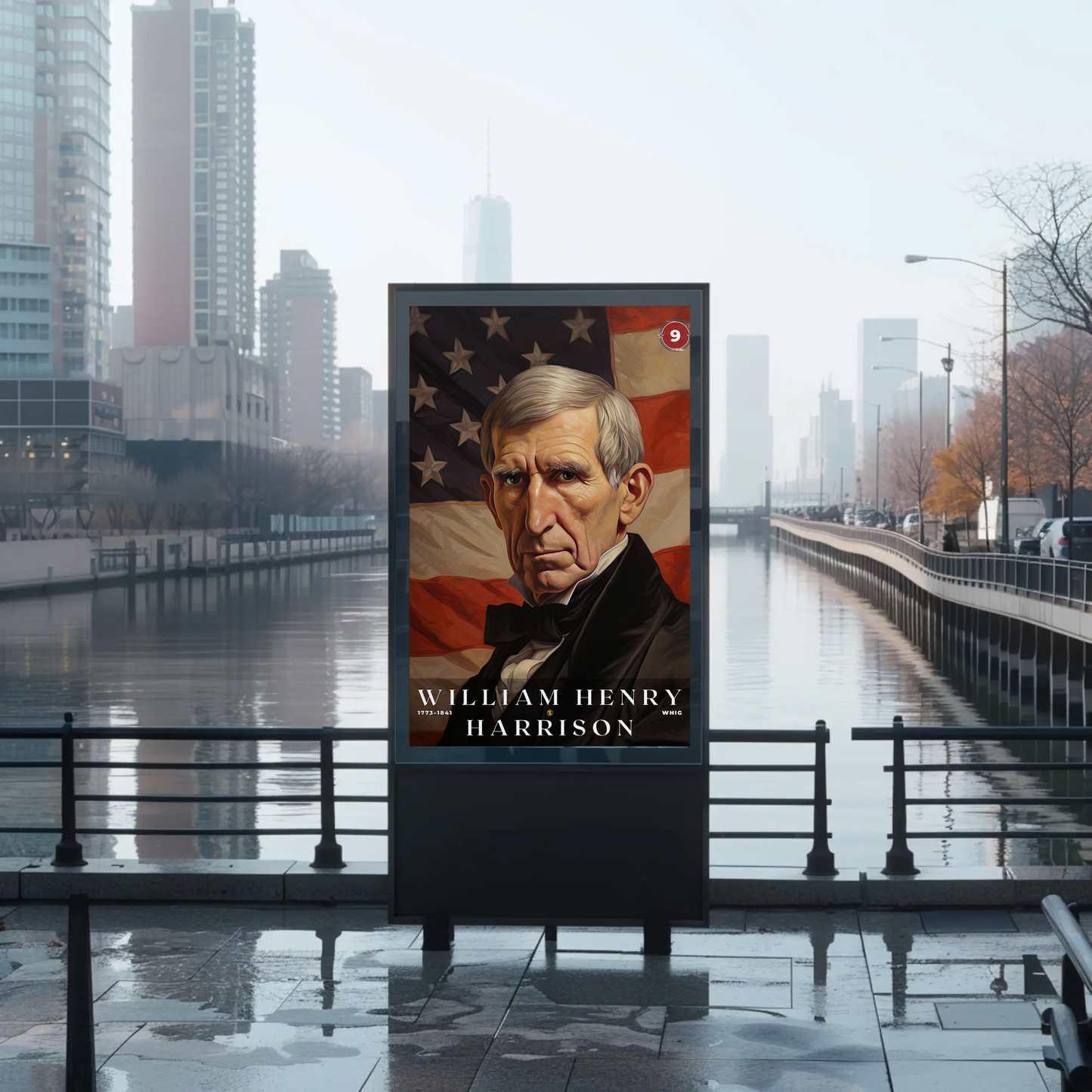 William Harrison 9th President Of The United States Portrait