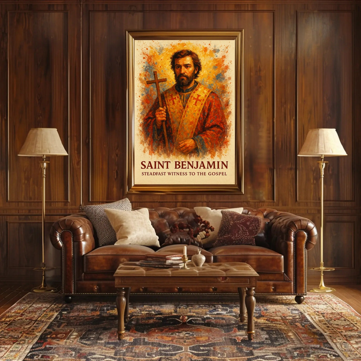 Saint Benjamin Religious Art Poster - Abstract, Artistic, or Pop Culture Poster