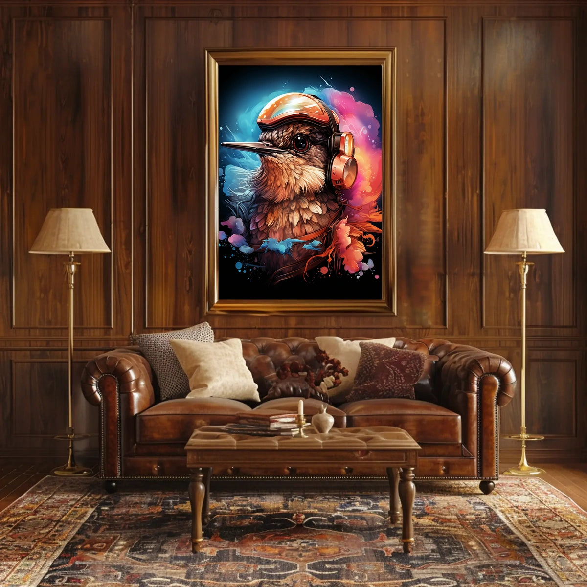 Sonic Aviator Futurism Bird Living Room Poster