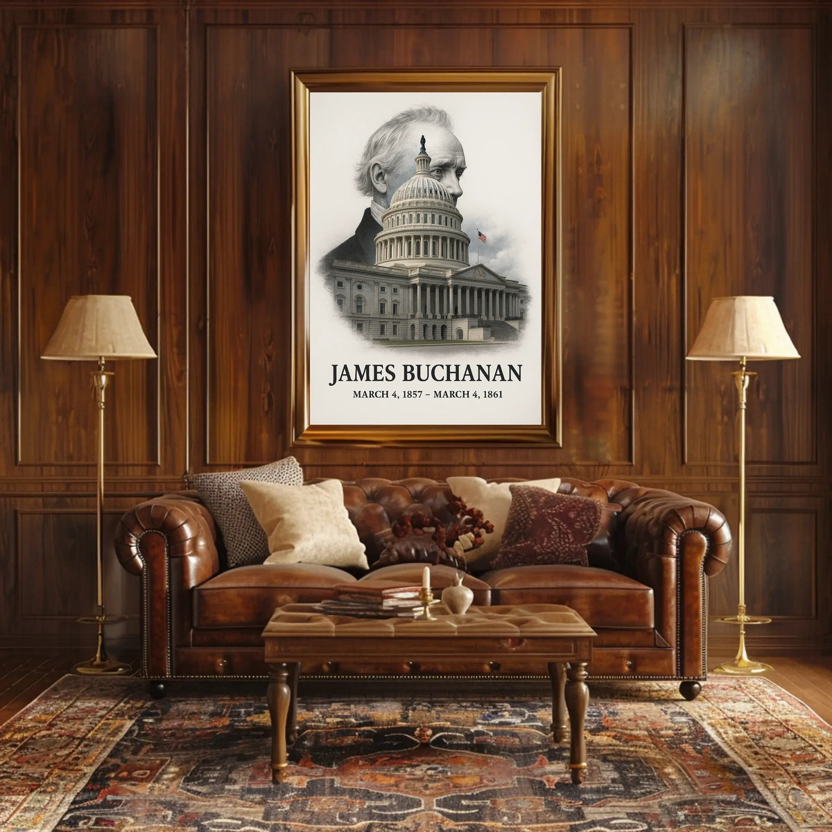 James Buchanan 15th President of the United States Reflections Poster