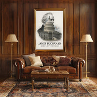 James Buchanan 15th President of the United States Reflections Poster