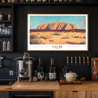 Uluru Desert Vintage Travel Poster