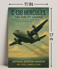 C-130 Hercules Airlift Legend Poster PosterGoat